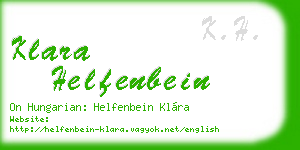 klara helfenbein business card