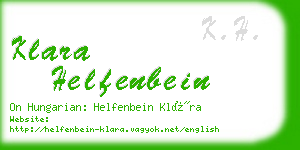 klara helfenbein business card